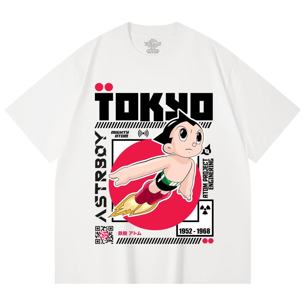 230 g/m² 100% Baumwolle Astro Boy V2 Druck Unisex Schweres Baumwoll-T-Shirt