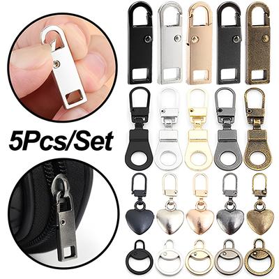 5/1 STKS Afneembare Rits Trekker Universele Vervanging Metalen Ritskop Reparatiekits Bagage Portemonnees Handtas Kleding Rits Schuiver