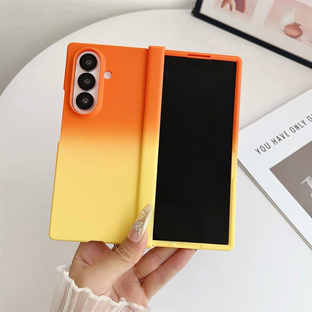 Per custodia Galaxy Z Fold 7 Protezione cerniera Antiurto Colore Degradé Retro Rigido Antiurto per Samsung Galaxy Z Fold 7 6 5 4