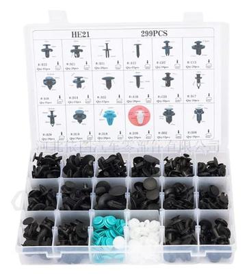 Deepa Stoßstangenclip, Verkleidungsclip, Spreizniet, 18 Typen, 299 Stück, Automobil, Kotflügel, Verkleidung