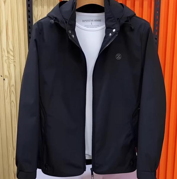 Spring 2025 Men s Versatile Hooded Business Casual Jacket M (85-105 kg)