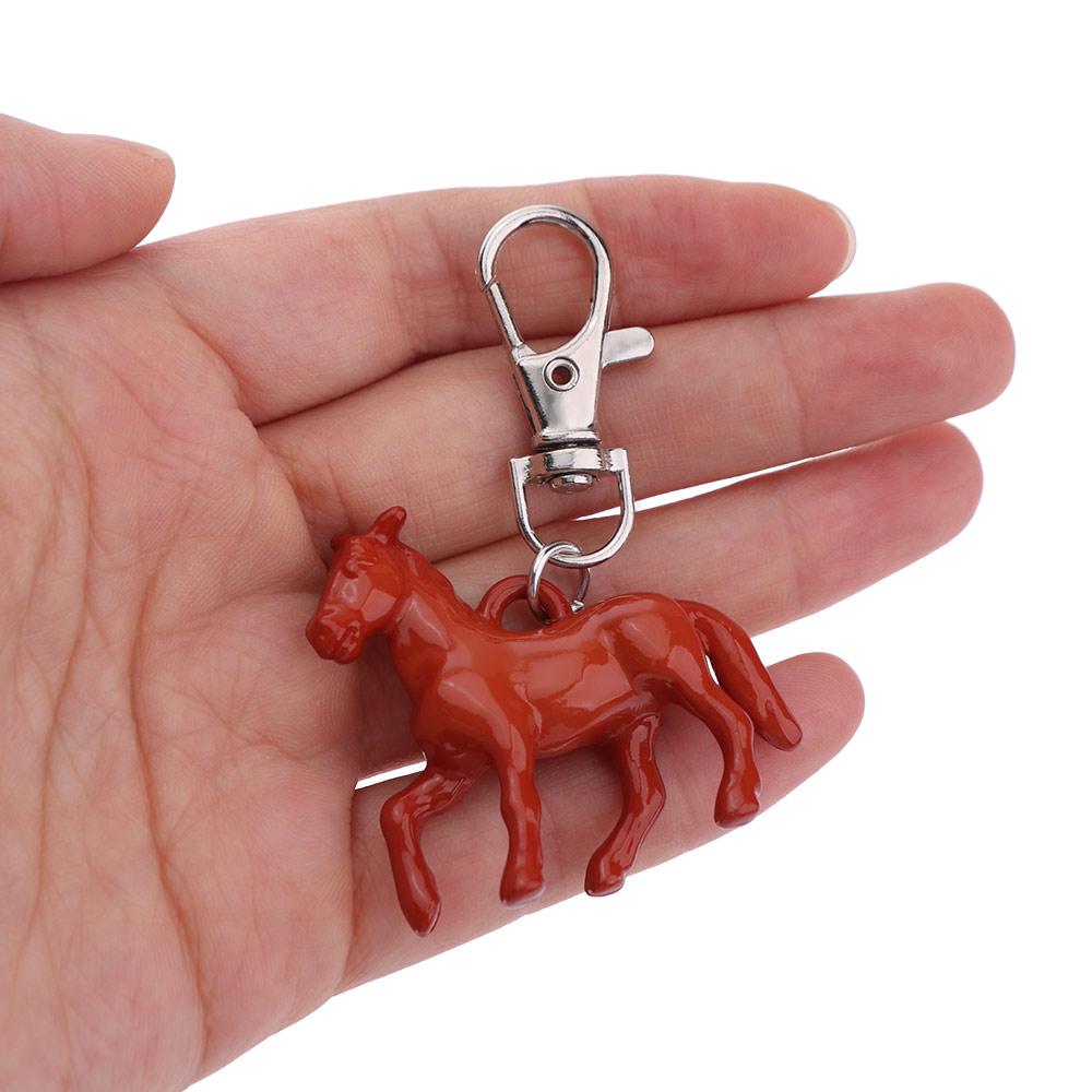 Mini Animal Key Ring Cartoon Zodiac Horse Keychain Fashion Horse Pendant Keychain New Year Gift