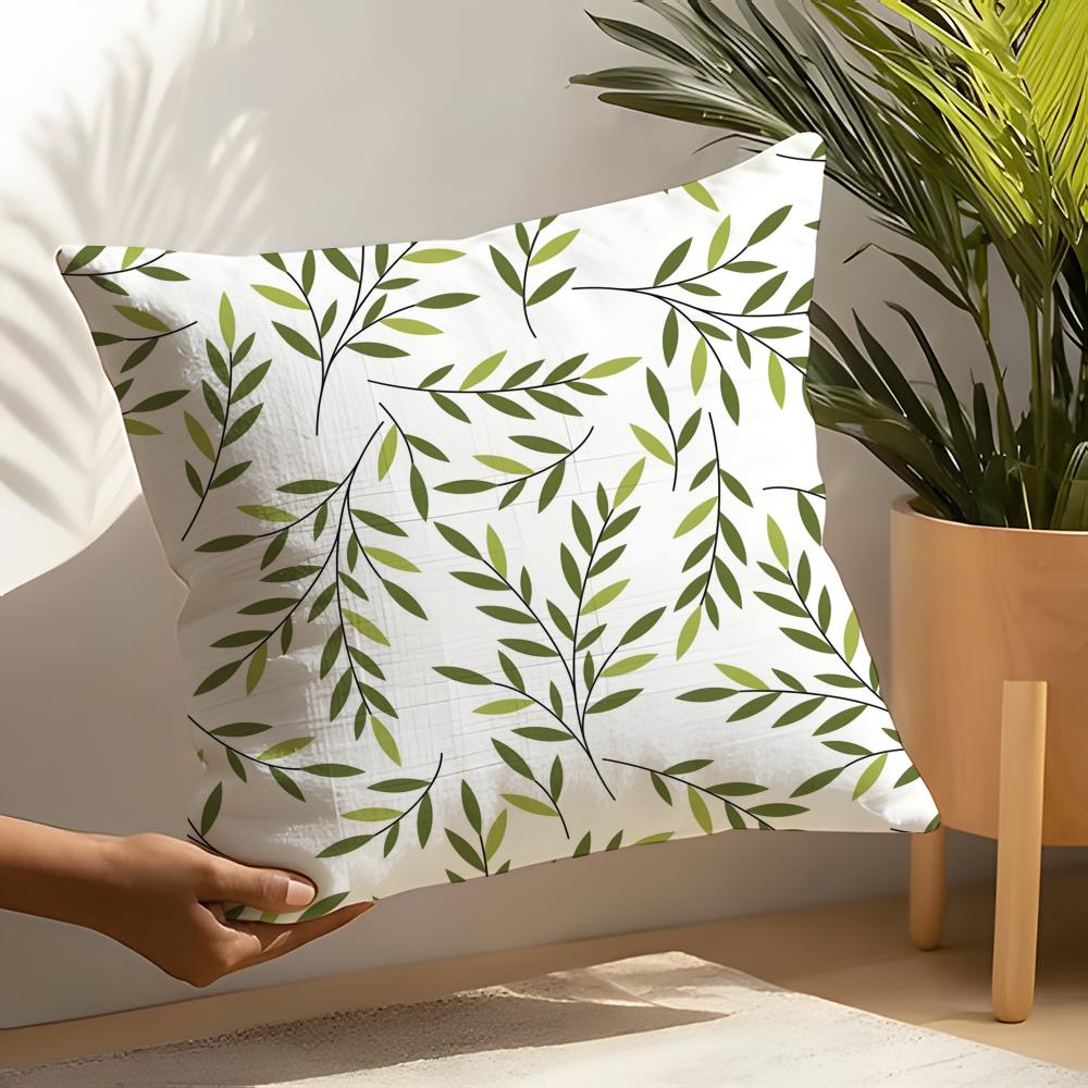 Moderne stijl Blad Kussensloop Huis Woonkamer Decoratie Linnen Kussenslopen Kussenhoes