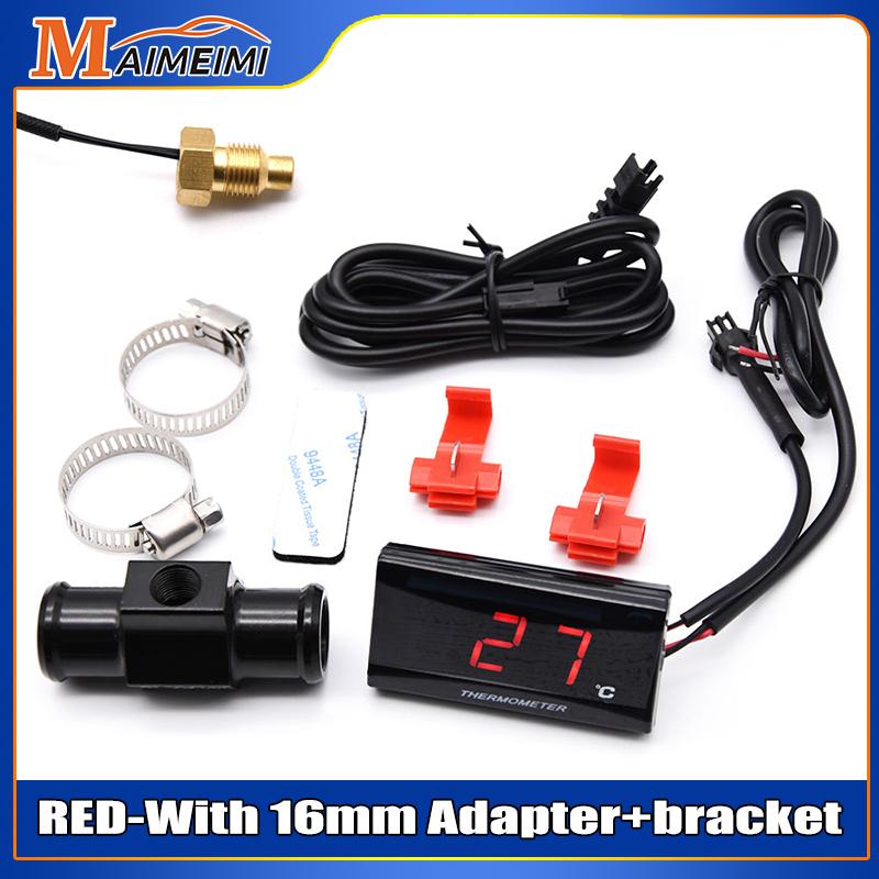 Mini Meter Thermometer Motorcycle KOSO Water Temperature Gauge for XMAX300 CB400 MT 07 09 + Koso Temperature Sensor