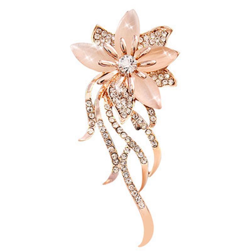 High-Grade Pearl Flower Brooch Scarf Pin for Women and Men