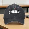 Sommer Italia Italienische Flagge Vintage Baseballkappe Sonnenschutz Sonnenschutz Benutzerdefiniertes Logo Gewaschene Mütze Unisex Unisex Lässig Skate Baseballkappen