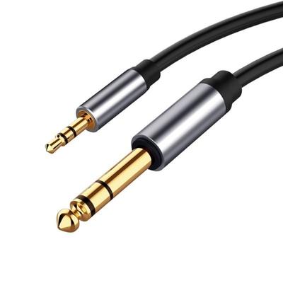 High Fidelitys 3.5mm To 6.35mm Adapter Cable 1/8 To 1/4 Male Cable for Clear Sound In Musical Instrument Home Theaters