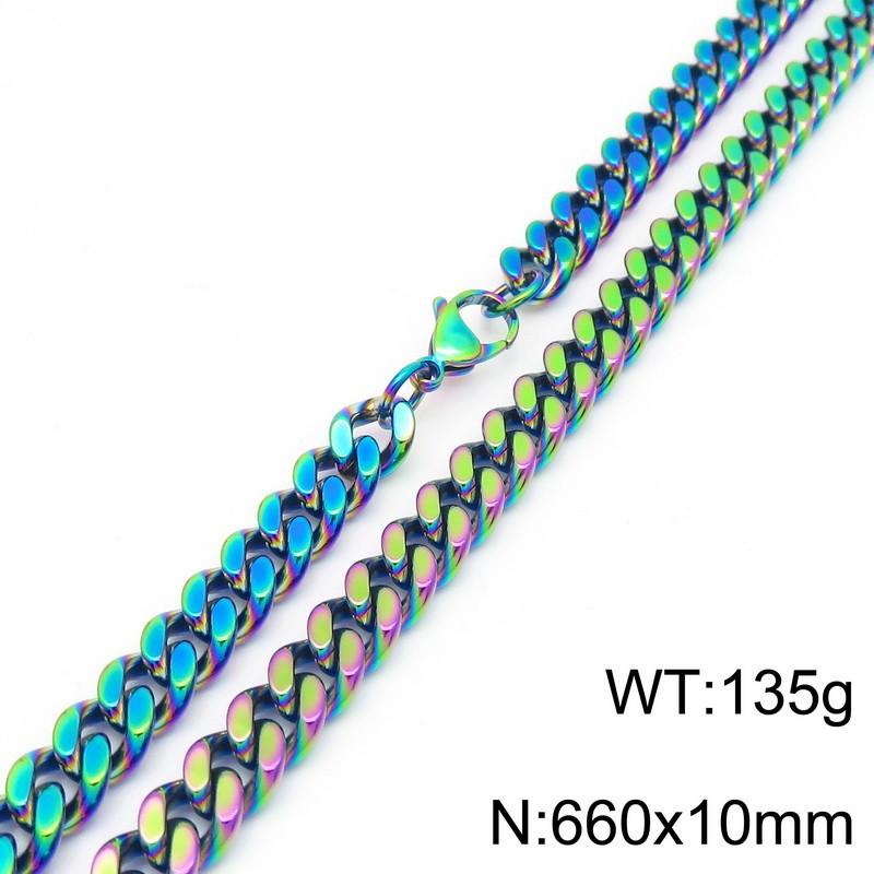 

Ретро двостороннє намисто з титанової сталі, модний і креативний чоловічий ланцюжок на ґудзиках
