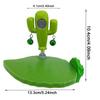 Funny Leaves Shape Bird Perch Stand Wear Resistant with Bells Parrot Play Stands Cactus Bird Mirror Toy Cage Accessories