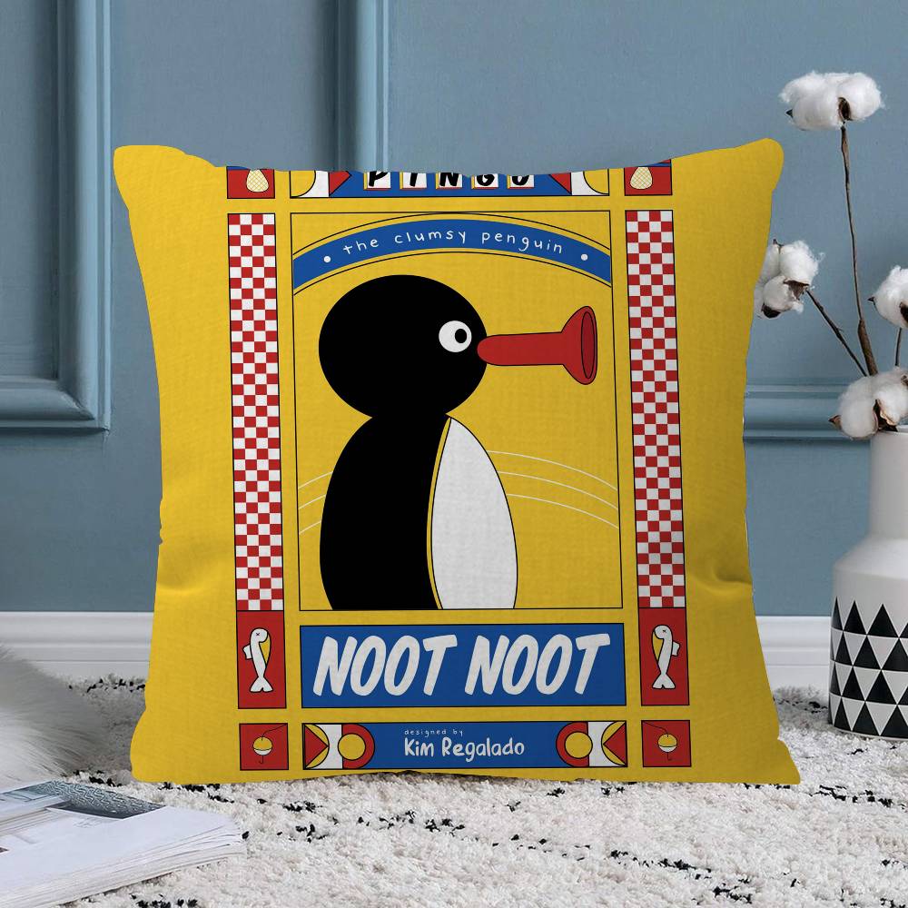 Pingu Cartoon Pingu Penguin Cushion Cover Decorative Pillow Sofa Home Decor case pillow cases