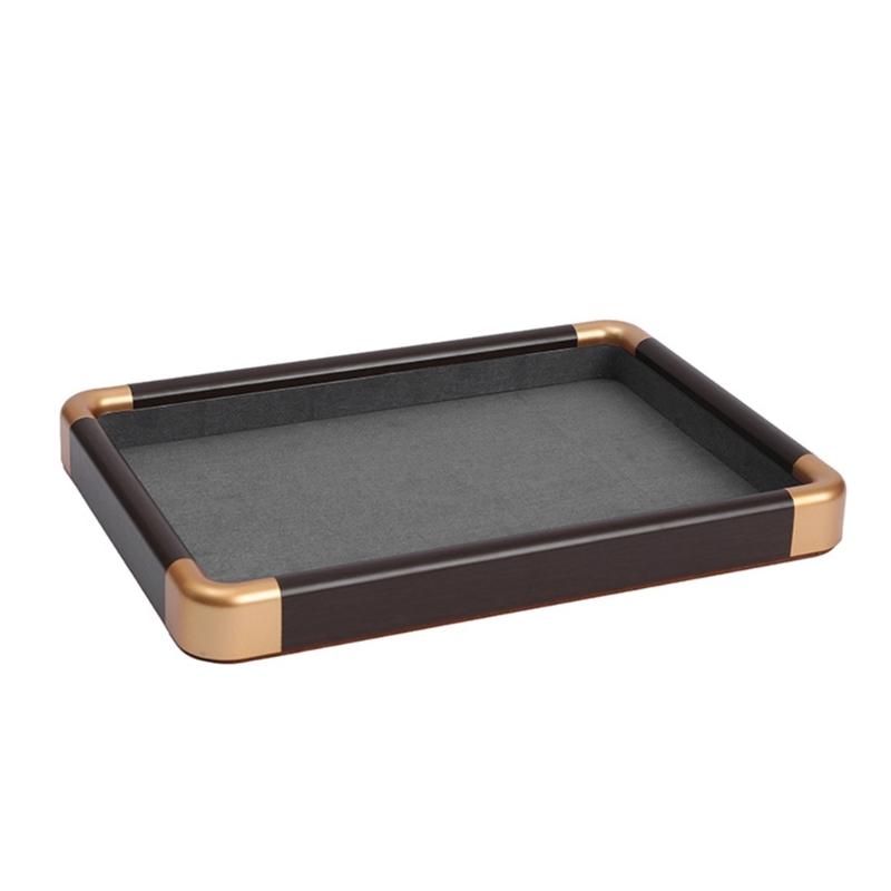 

Деревянный держатель для ювелирных изделий из грецкого ореха Элегантная витрина для демонстрации аксессуаров Поднос для колец сережек браслетов ожерелий