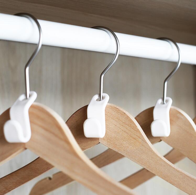 Clothes Hanger For Closet Connector Hooks Cascading Plastic Wardrobe Organizer Rack Holder Space Saving Home Organization