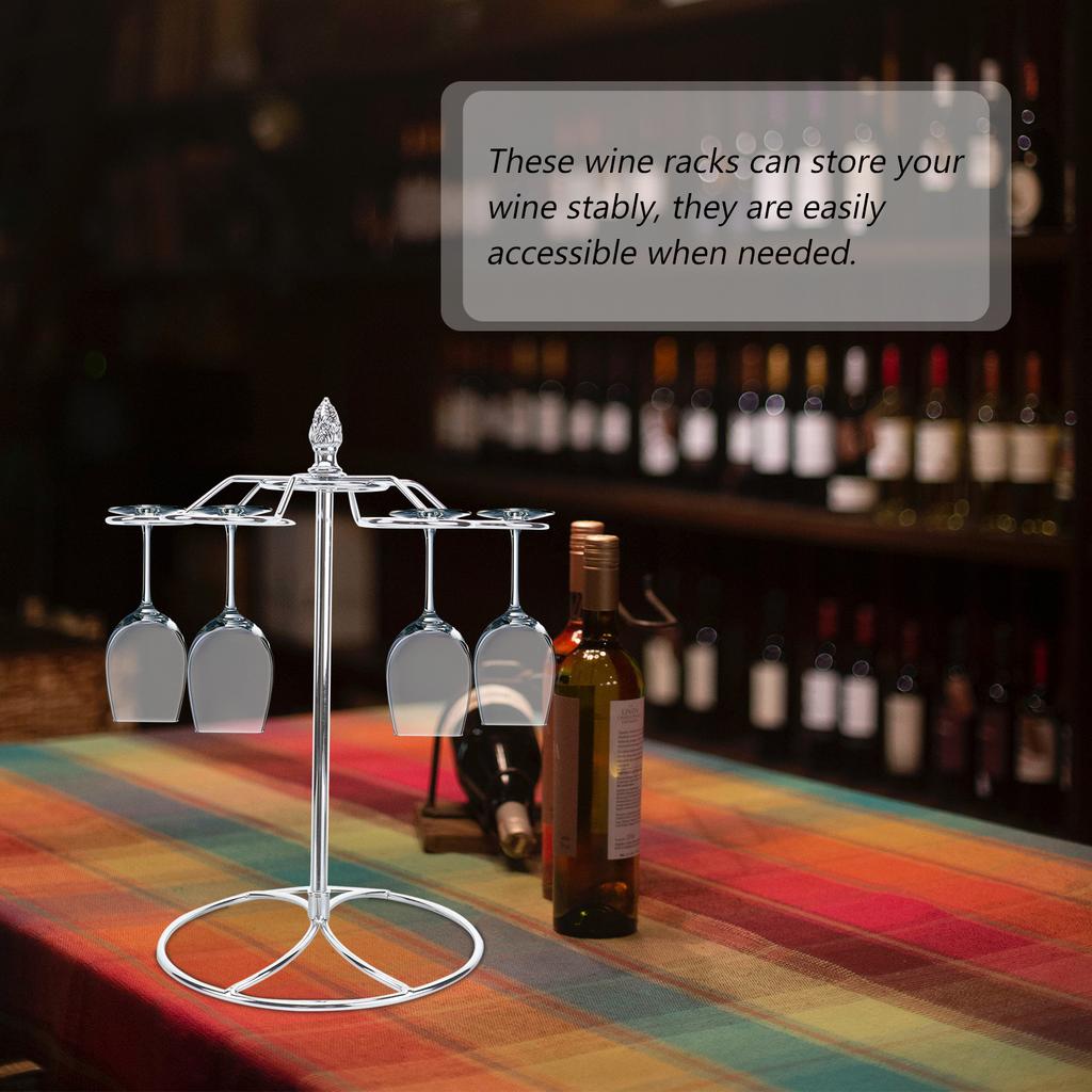 Red Wine Glass Rack Sturdy Retro Style Organizer Goblet Hanging Rack Kitchen Bar Counter Wine Glass Holder Goblet Shelf