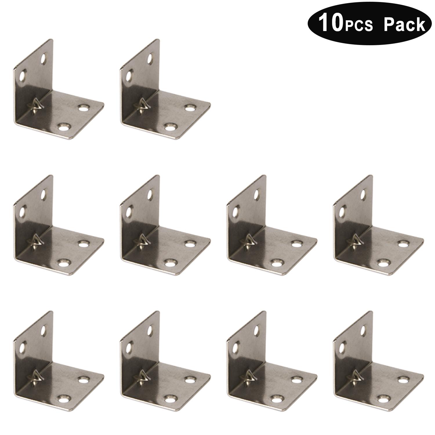 

Угловой кронштейн в форме буквы L размером 36x28x28 толщиной 1 мм из никелированного железа с ребром