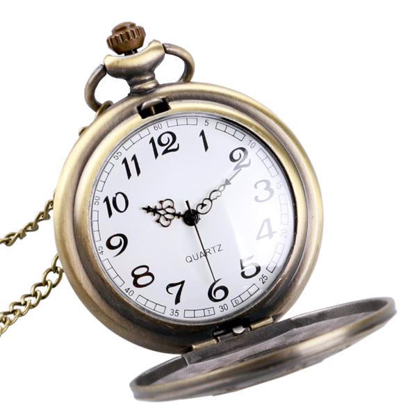 Retro Bronze Constellation Stylish Capricorn Pocket Watch Fob Watch Women Men Fashion Gift