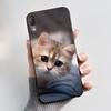 Hülle Für Sony Xperia L3 L4 Hülle Ästhetisch Mode Niedliche Katze Astronaut Schwarz Weiches Silikon Matt Stoßfest Rückabdeckung Stoßfänger