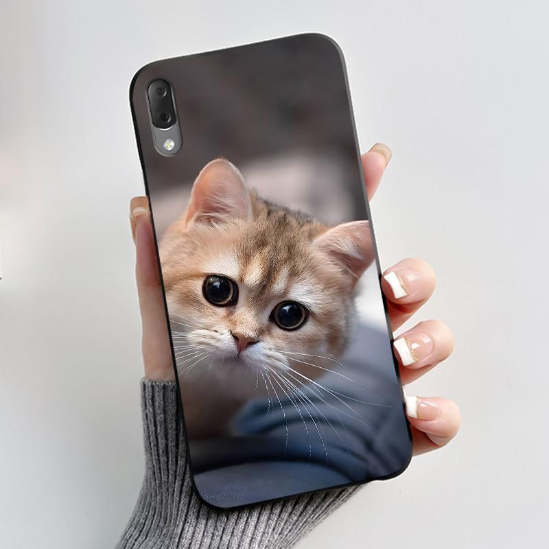 Hülle Für Sony Xperia L3 L4 Hülle Ästhetisch Mode Niedliche Katze Astronaut Schwarz Weiches Silikon Matt Stoßfest Rückabdeckung Stoßfänger