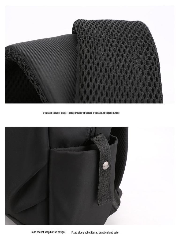 Lässiger Rucksack im koreanischen Stil mit großem Fassungsvermögen für Herren - Multifunktional & Logo bedruckbar