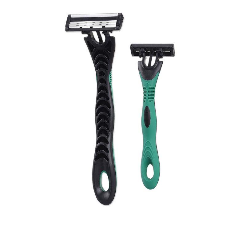 

Бритва из нержавеющей стали, 2 шт., удобные одноразовые бритвы для мужчин, мягко массируют плоскую поверхность кожи, тщательно бреют каждую бороду зелёный