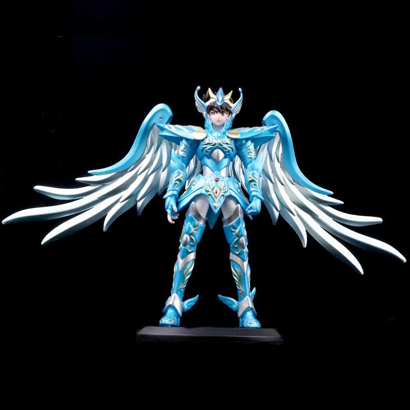 19cm Anime sacred Saint Seiya Figure Phoenix Ikki Hyoga Seiya Shiryu Standing Figure Toy Collection Decoration  Japanese Dolls