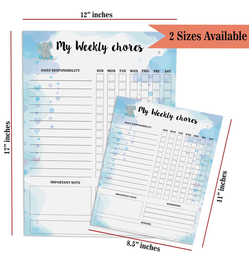 Inkdotpot Magnetic  Whiteboard My Weekly Chores Chore  Chart For  Refrigerator  - Dry Erase Behavior Chart For Kids