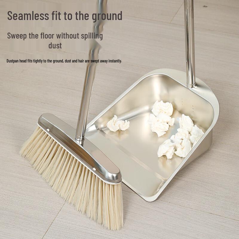 Aoyida Stainless Steel Broom and Dustpan Set