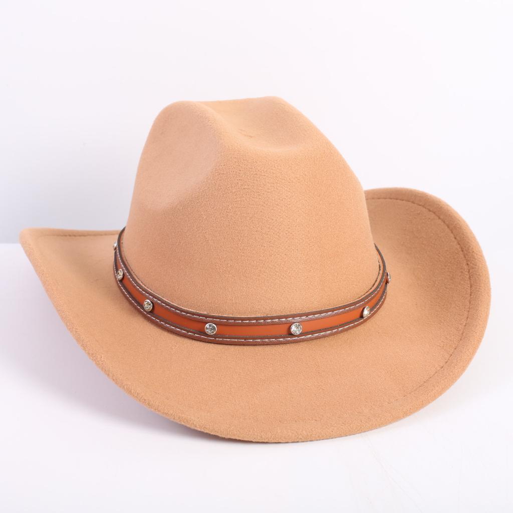 Popolare cappello da cowboy a tesa singola stile OL moda europea e americana cappello a cilindro di alta gamma per uomo e donna cappello jazz cappello di feltro