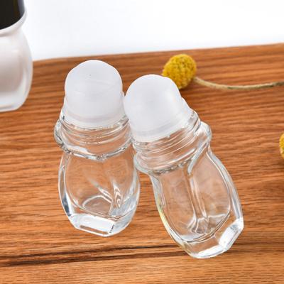 Flacone Vuoto in Vetro con Sfera Roller a Prova di Perdite Rotolamento Liscio Massaggio Contenitore in Vetro Trasparente con Tappi