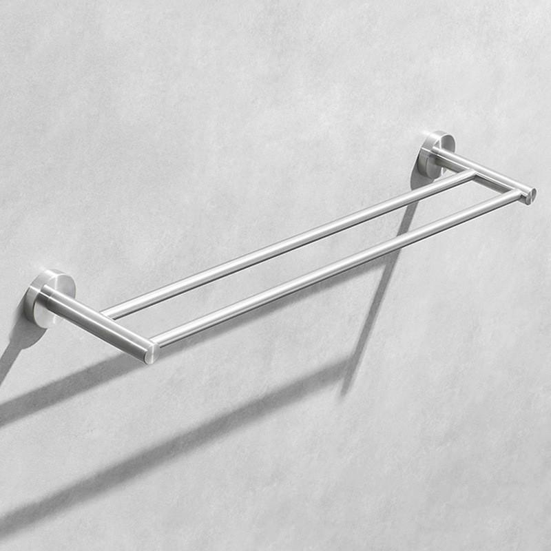 Stainless Steel Wall-Mounted Towel Rack with Storage Shelf, Punch-Free Installation