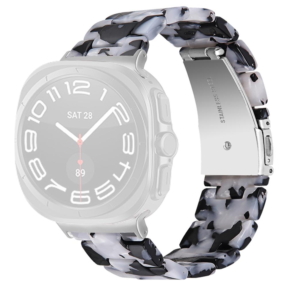 For Samsung Galaxy Watch Ultra 47mm Waterproof Resin Acrylic Watch Strap Buckle Design Wrist Band