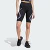 Adidas X Stella McCartney Letter Logo Print Colorblock Fitness Shorts Women Bottoms Black IB6804