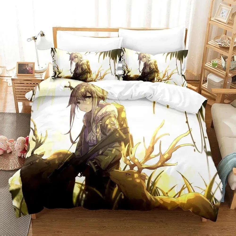 3D Print Anime Game Arknights Bedding Set Duvet Cover Bed Set Quilt Cover Pillowcase Comforter king Queen Size Boys Adult