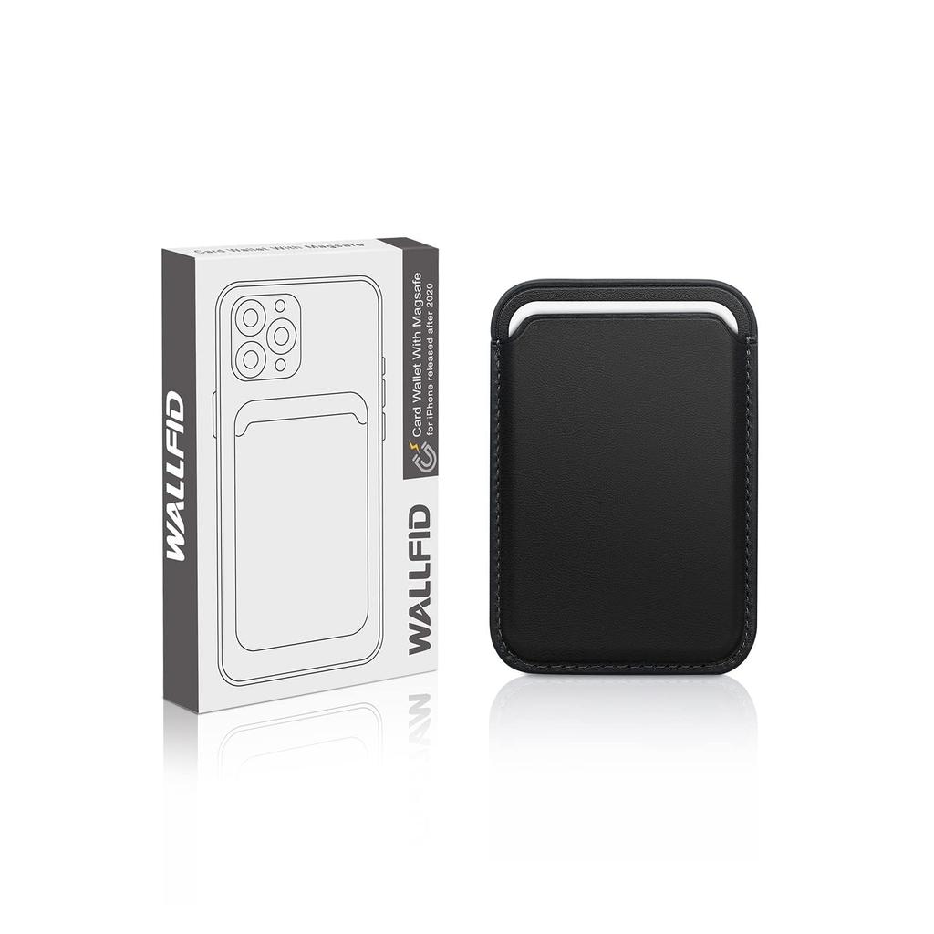 MagSafe Compatible Magnetic Wallet for iPhone Leather Card Case with RFID Skimming Strong Slim Design [WALLFID] 17/16/15/14/13/12 - Protection,