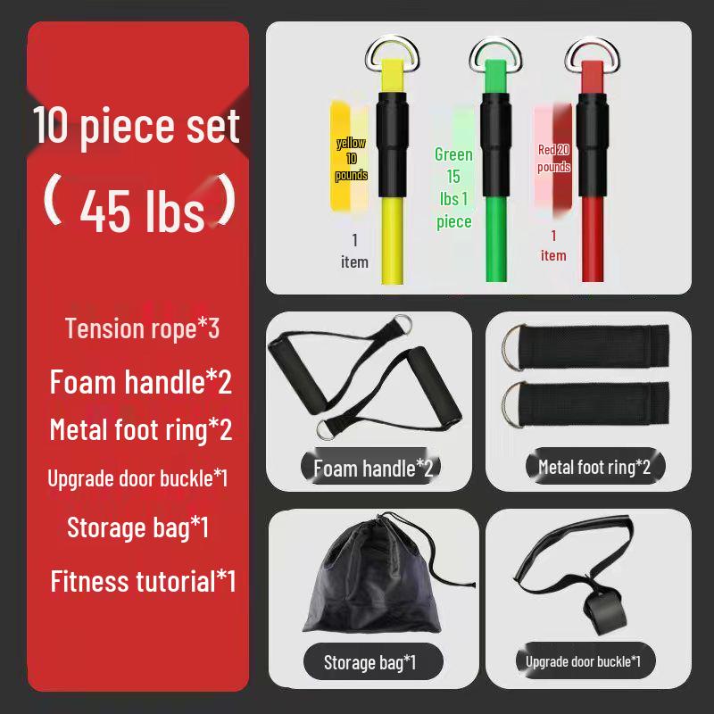 Elastic Resistance Band for Home Fitness and Chest Muscle Training