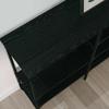 Console Table with Shelf Black Oak Effect 160 X 29 X 80 Cm