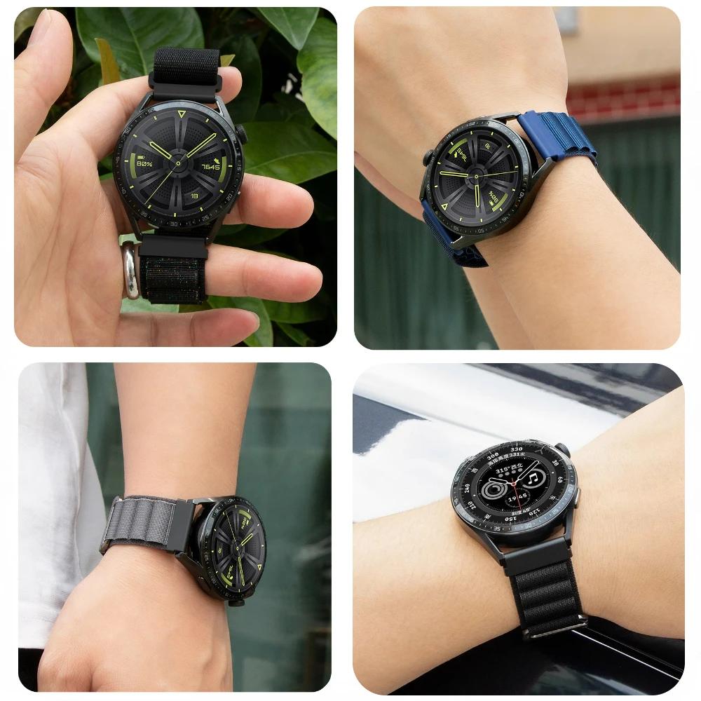22mm 20mm Alpine Loop Bracelet for Samsung Galaxy Watch 7/6/5/4/Classic Band for Nylon Strap Huawei Watch GT4 GT2 3 GT5/Pro 46mm