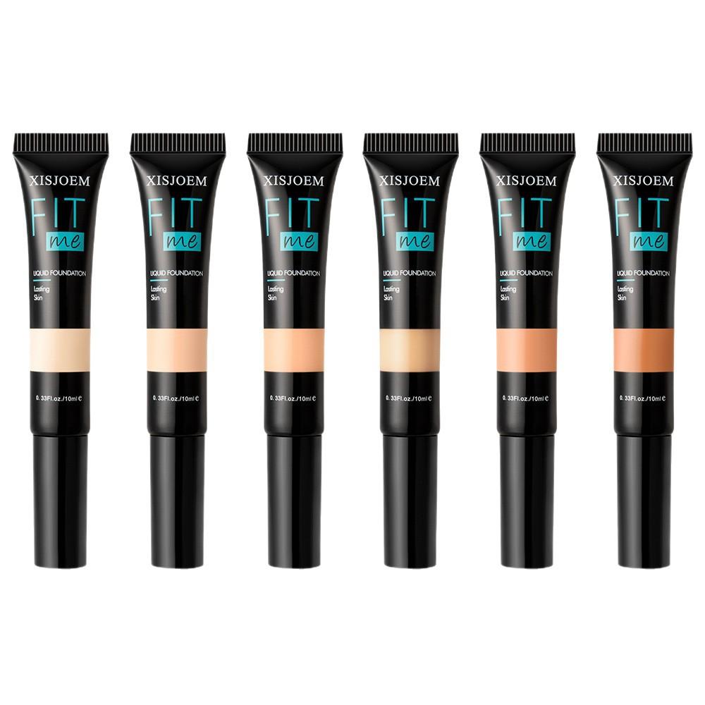 Long-Lasting Foundation Waterproof Non-Transfer Concealer Liquid Sponge Tip Makeup Brightening Cream