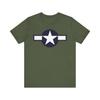 US-Rundkokarde, 1943-47 - Unisex Jersey Kurzarm-T-Shirt