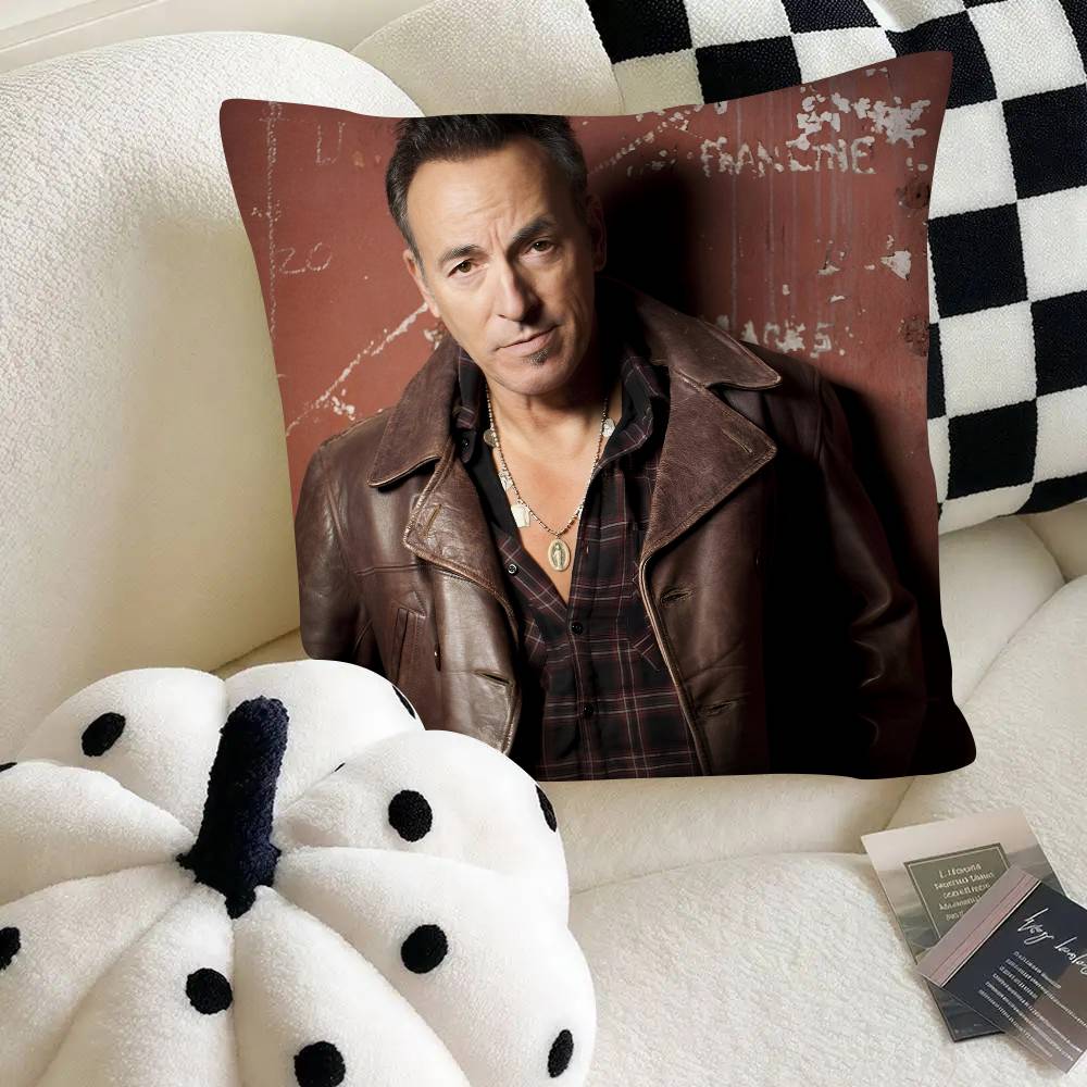 Nice Bruce Springsteen Pillow Case Fashion Square Pillowcase Bedroom Sofa Room Ins Decoration Leisure