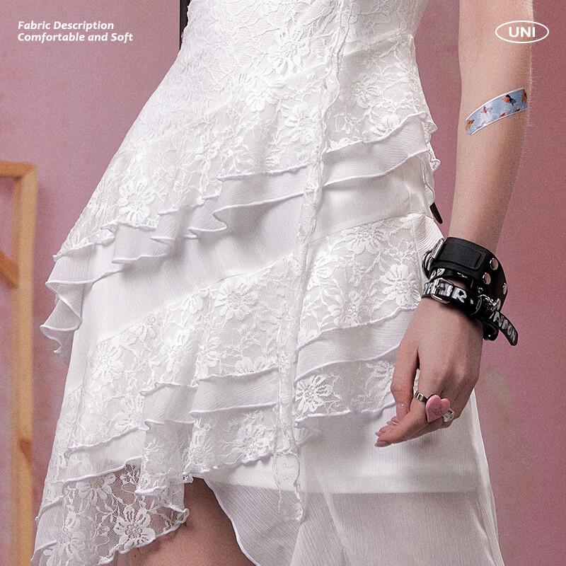 UNIFREE Lace Strap A-Line Dress