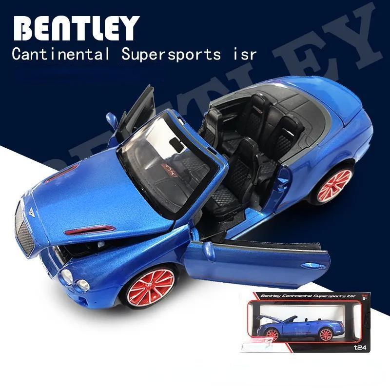 Масштаб 1/24 Bentley Continental ISR, кабриолет, сплав, литье под давлением и игрушечный транспорт, металлическая игрушечная модель автомобиля, коллекция звуков и света, детские игрушки 1/24-Size:19.5*9*6cm