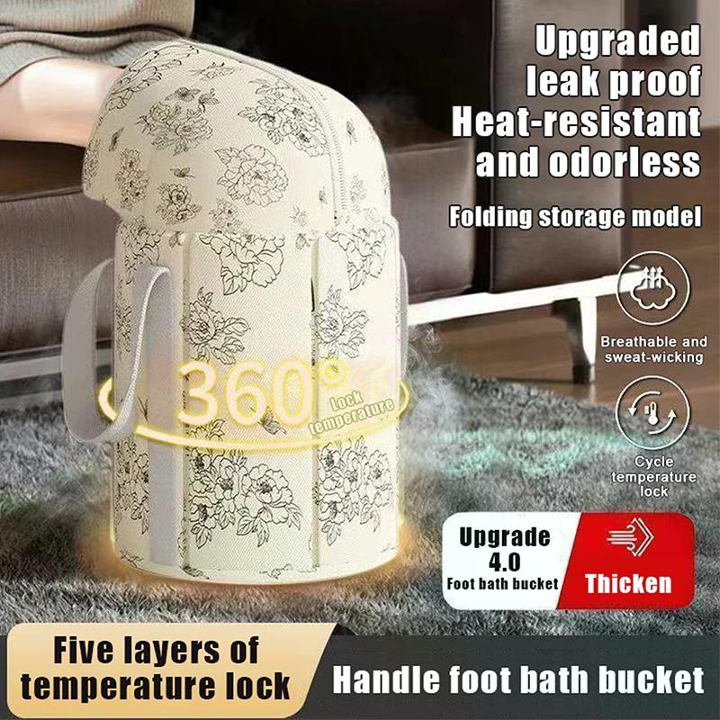 Foot Bath Bag On Calf, Foldable Foot Bath Tub, Portable Home Bedroom, Winter Foot Bath Tub, Foot Soaking Tub, Insulation, Travel