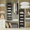 1Pcs Foldable  Closet Organizer 6-Shelf Storage Rack with 2 Hooks - for Shoes Caps Clothes Pants Space Saving Closet Organizer