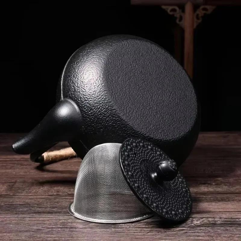 Japanese Cast Iron Tea Teapot Outdoor Kettle with Filter Boiling Water Teapot Kettle for Oolong Kung Fu Puer Tea Kitchen Teaware