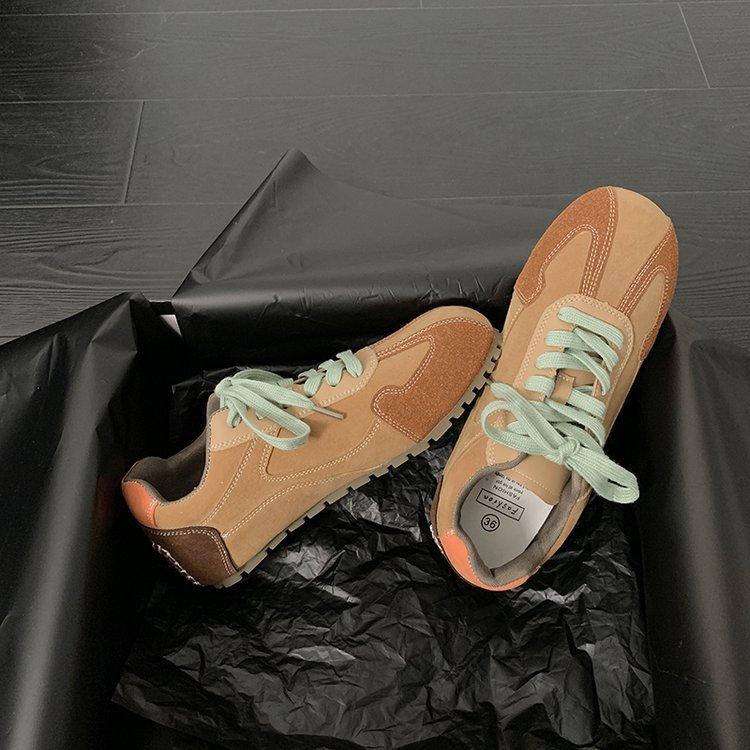 

Dingdal deconstructs aesthetic moral training shoes for women s 2025 new retro casual versatile Forrest Gump shoes sports jogging shoes 40 хаки