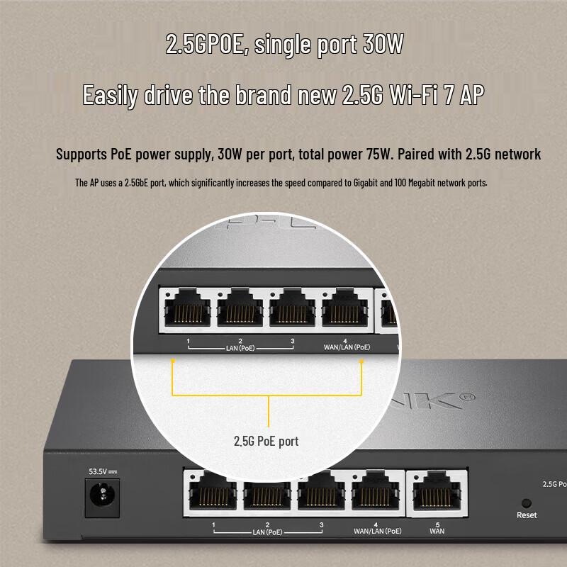 Tp-Link TL-R5005PE-AC 5-Port 2.5G PoE Router (CN Version)