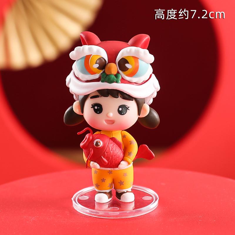 Chinese Lunar New Year Decoration 2026 3D Dragon Baby Ornaments Spring Festival Party Cake Topper Chinese Immortal Desktop Decor