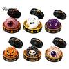 Skeleton Dumpling Toy 1/5/6Pcs Halloween Squeezing with Steamer, Pumpkin Ghost Eyeball Bun Stress Relief for Kids Adults, Party Favors