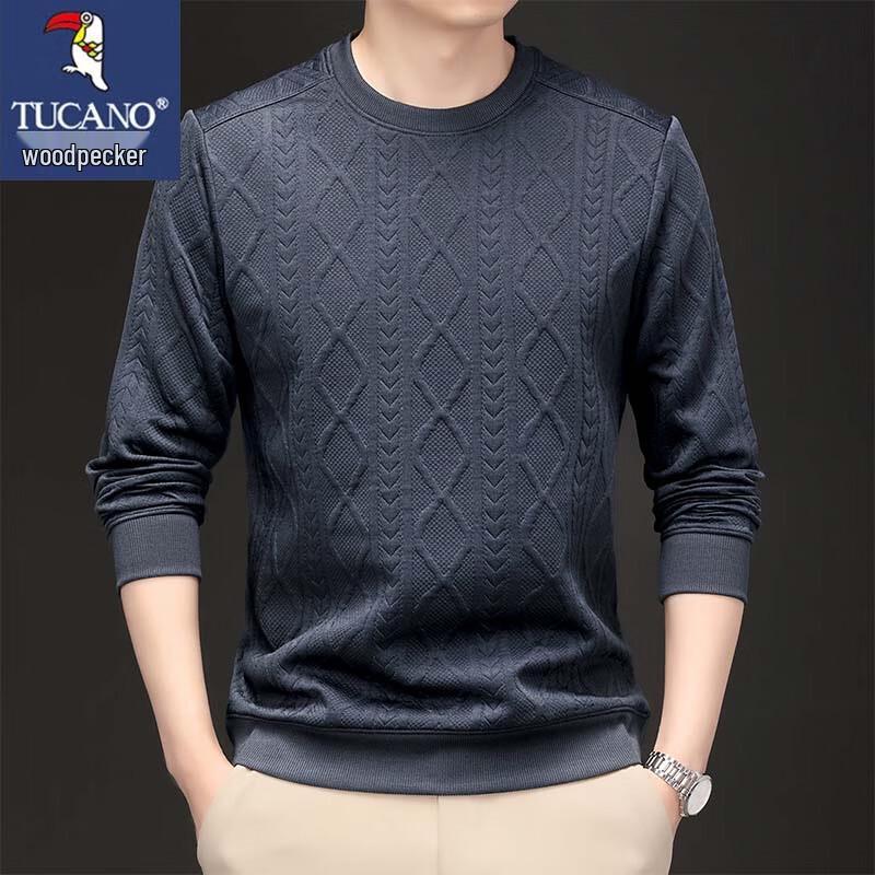 Tucano Men's Crew Neck Business Casual Long Sleeve Sweatshirt
