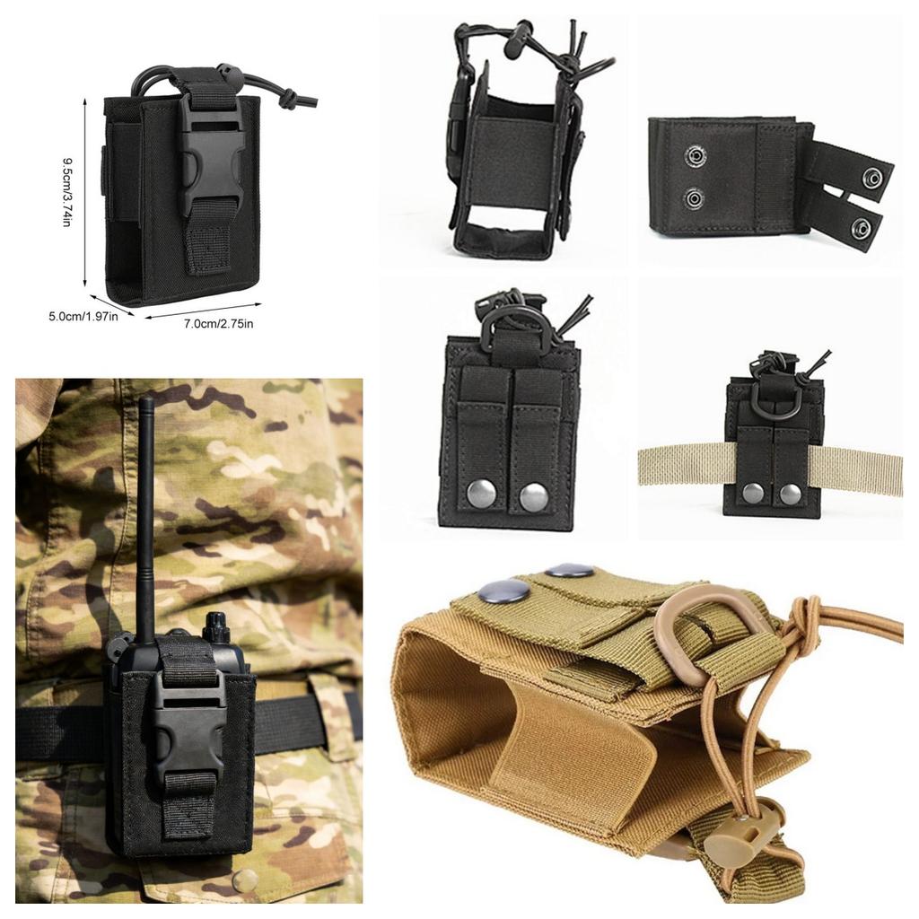 6 Style Tactical Molle Radio Holder Portable Walkie Talkie Pouch Case Radios Holster Bag Camping Hunting Accessories